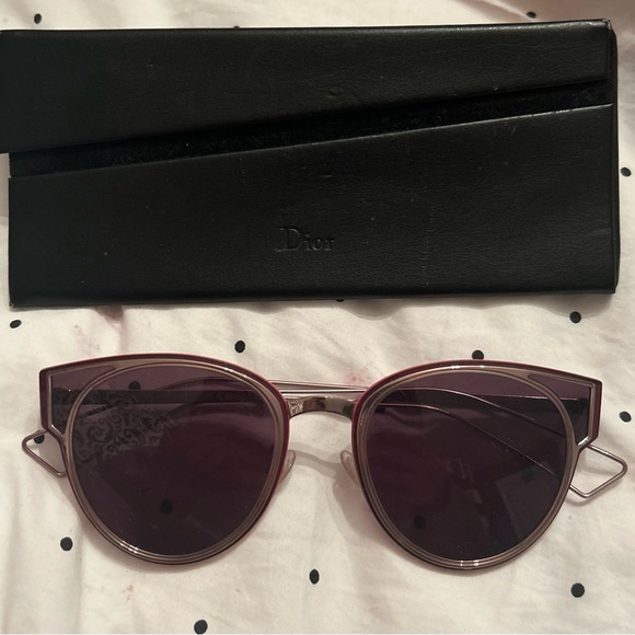 Women's Dior Lilac Cat Eye Sunglasses - Picture 2 of 6